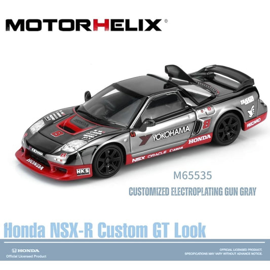 PREORDER MOTORHELIX 1/64 Honda NSX-R Custom GT Look Customized Electroplating Gun Gray M65535 (Approx. Release Date: Q4 2026 and subject to the manufacturer's final decision)