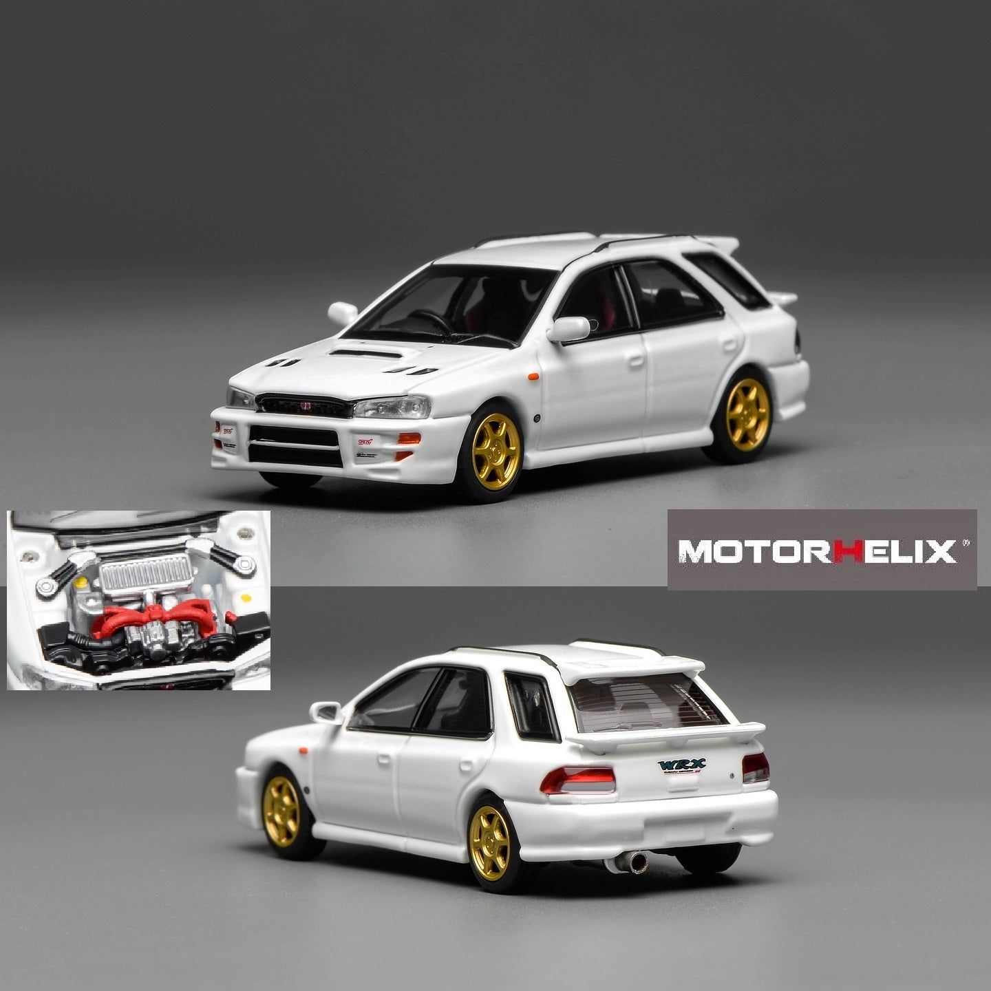 Motorhelix 1/64 Subaru Impreza Wagon WRX STi Version VI (GC8) Pure