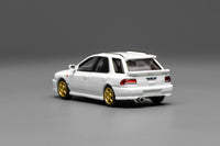 PREORDER Motorhelix 1/64 Subaru Impreza Wagon WRX STi Version VI (GC8) Pure White M67102 (Approx. Release Date: Q1 2026 and subject to the manufacturer's final decision)