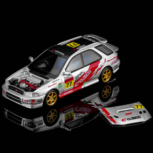 PREORDER Motorhelix 1/64 Subaru Impreza Wagon WRX STi Verion VI - CUSCO Livery Silver M67109 (Approx. Release Date: Q4 2026 and subject to the manufacturer's final decision)