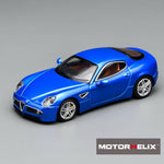 PREORDER Motorhelix 1/64 Alfa Romeo 8C Competizione 2008 Blu Magnetico Met M69055 (Approx. Release Date: Q1 2026 and subject to the manufacturer's final decision)