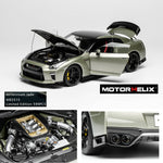 MOTORHELIX 1/18 Nissan GT-R (R35) Track Edition Engineered by NISMO T-Spec 2022 Millennium Jade limited to 599 units M83515