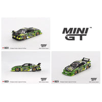 PREORDER MINI GT 1/64 Nissan LB-Super Silhouette S15 SILVIA #555 V2 2024 – Green – Formula Drift Japan MGT00823-BL (Approx. Release Date : Q4 2025 subject to manufacturer's final decision)