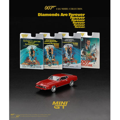 MINI GT 1/64 Ford Mustang Mach 1 James Bond 007 ” Diamonds Are Forever ” – English Packaging – Limited Edition MGT00905-007E