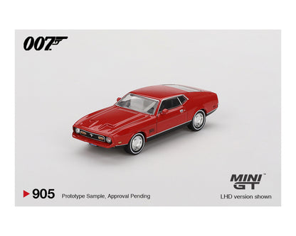 MINI GT 1/64 Ford Mustang Mach 1 James Bond 007 ” Diamonds Are Forever ” – English Packaging – Limited Edition MGT00905-007E