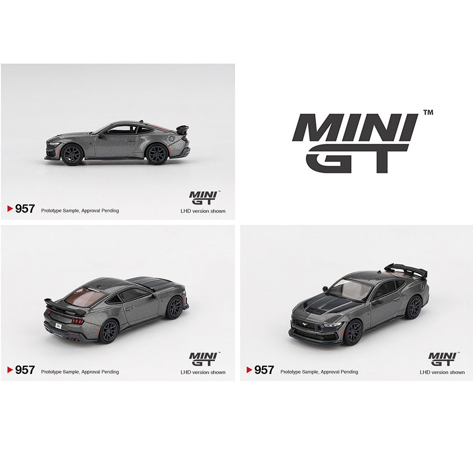 PREORDER MINI GT 1/64 Ford Mustang Dark Horse 2024 – Carbonized Gray LHD MGT00957-BL (Approx. Release Date : Q3 2025 subject to manufacturer's final decision)