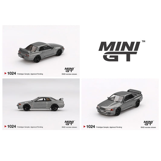 PREORDER MINI GT 1/64 Nissan Skyline GT-R (NISMO BNR32 CRS Version) – Dark Metal Gray MGT01024-BL (Approx. Release Date : Q3 2025 subject to manufacturer's final decision)