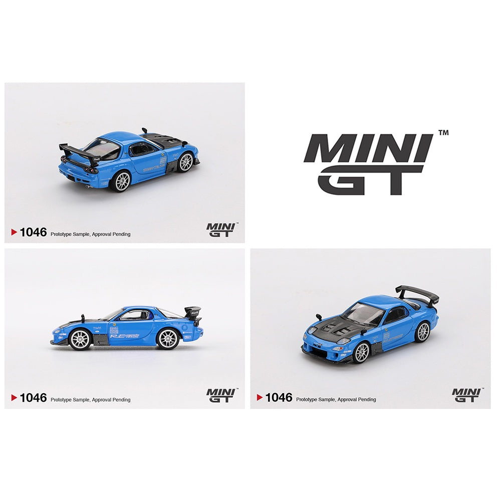 MINI GT 1/64 Mazda RX-7 RE-Amemiya 20B NA 3ROTOR-7 “Ama-san Go” MGT01046-BL