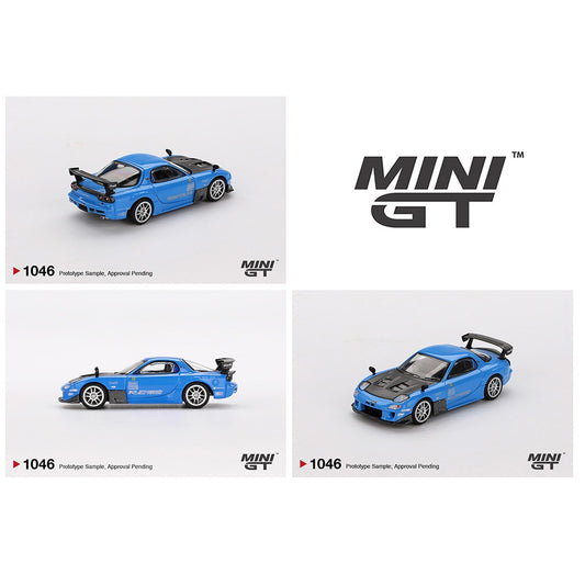 MINI GT 1/64 Mazda RX-7 RE-Amemiya 20B NA 3ROTOR-7 “Ama-san Go” MGT01046-BL