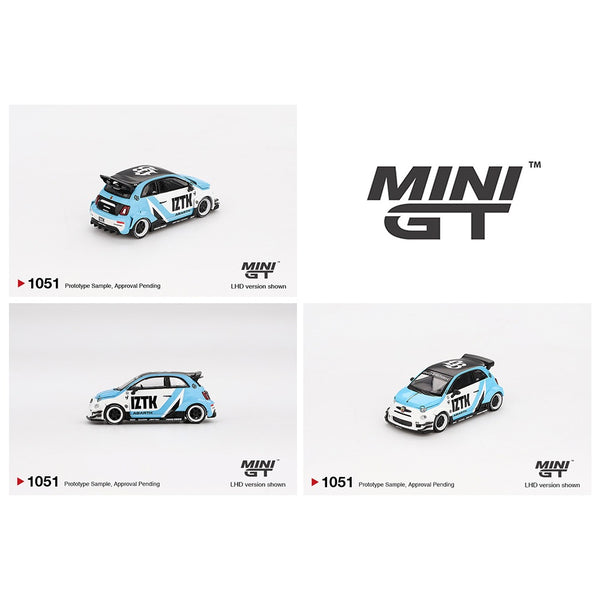 PREORDER MINI GT 1/64 Abarth 595 LB-WORKS x Abas Works IZTK MGT01051-BL (Approx. Release Date : Q4 2025 subject to manufacturer's final decision)