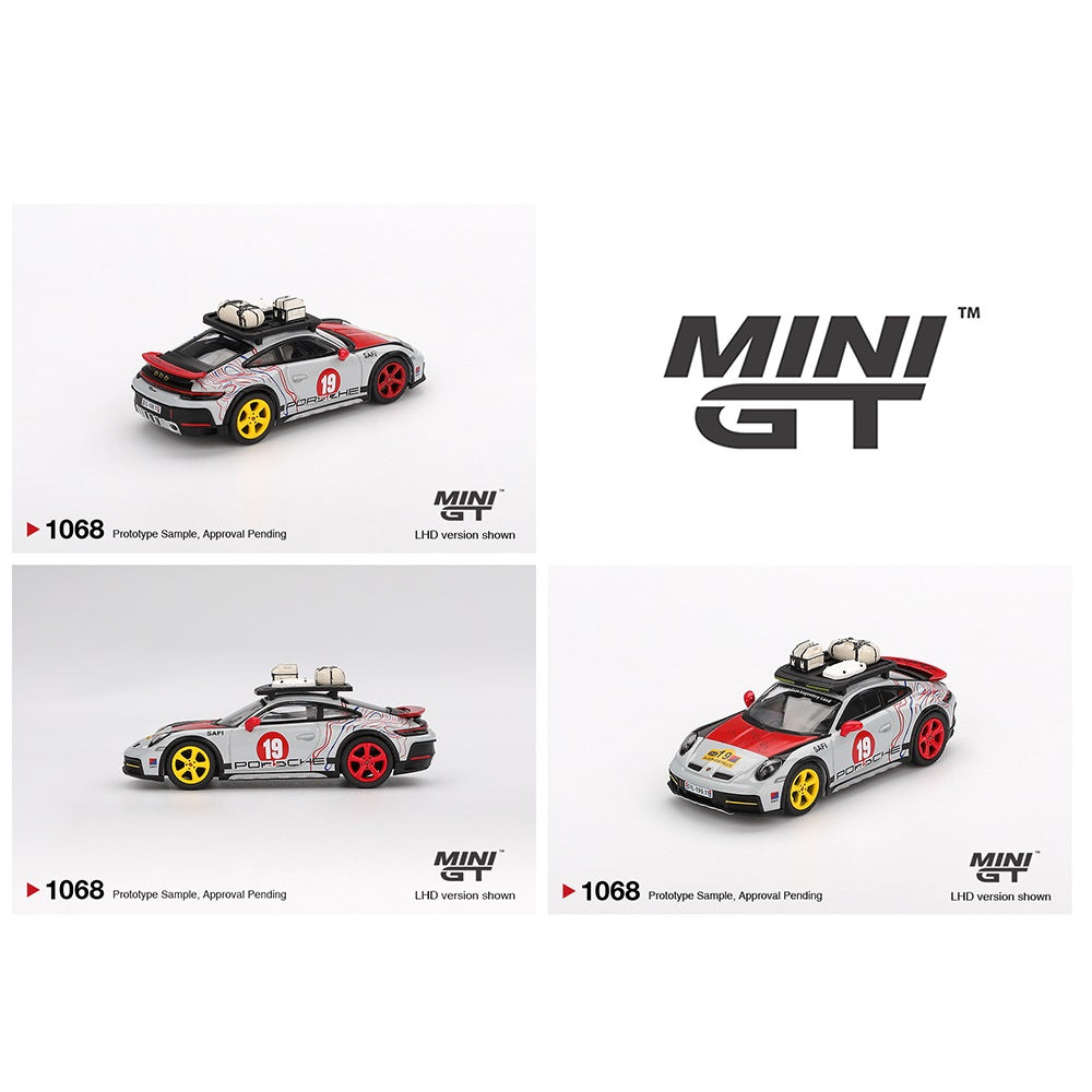 MINI GT 1/64 Porsche 911 Dakar “Mr. Darkar”- Silver MGT01068-BL
