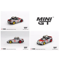 PREORDER MINI GT 1/64 Porsche 911 Dakar “Mr. Darkar”- Silver MGT01068-BL (Approx. Release Date : Q4 2025 subject to manufacturer's final decision)