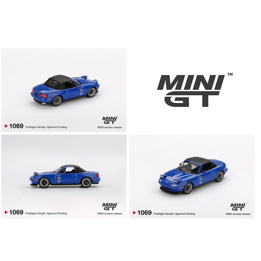 MINI GT 1/64 Mazda Miata MX-5 (NA) Tuned Version – Dark Blue MGT01069-BL