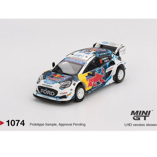 MINI GT 1/64 Ford Puma Rally1 #16 M-Sport Ford WRT 2024 Rally Finland 3rd Place – White MGT01074-BL