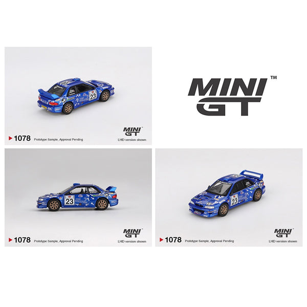 PREORDER MINI GT 1/64 Subaru Impreza WRC99 #23 2000 Acropolis Rally MGT01078-BL (Approx. Release Date : Q4 2025 subject to manufacturer's final decision)