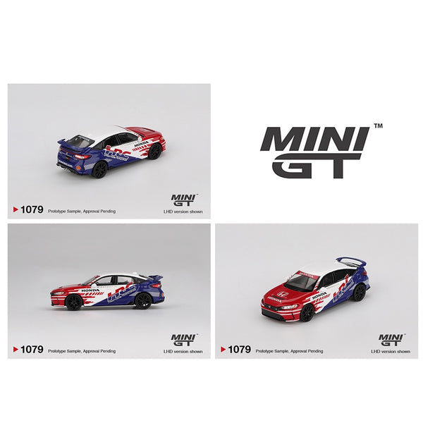 PREORDER MINI GT 1/64 Honda Civic TYPE R 2024 Pace Car HRC MGT01079-BL (Approx. Release Date : Q4 2025 subject to manufacturer's final decision)