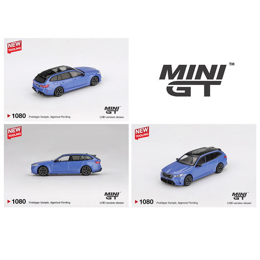 MINI GT 1/64 BMW M5 Touring (G99) – Marina Bay Blue Metallic MGT01080-BL