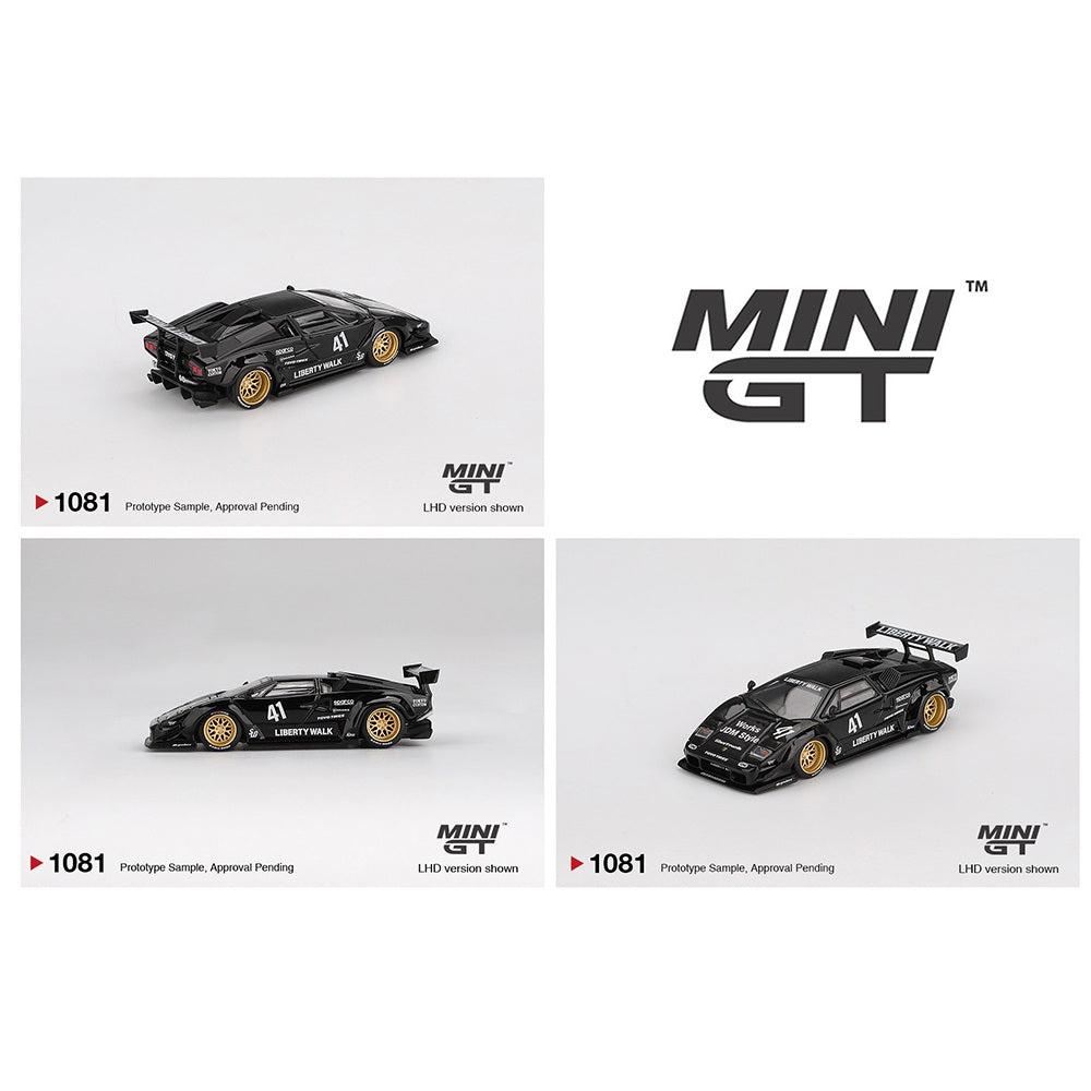 MINI GT 1/64 Lamborghini Countach LB-WORKS – Black MGT01081-BL