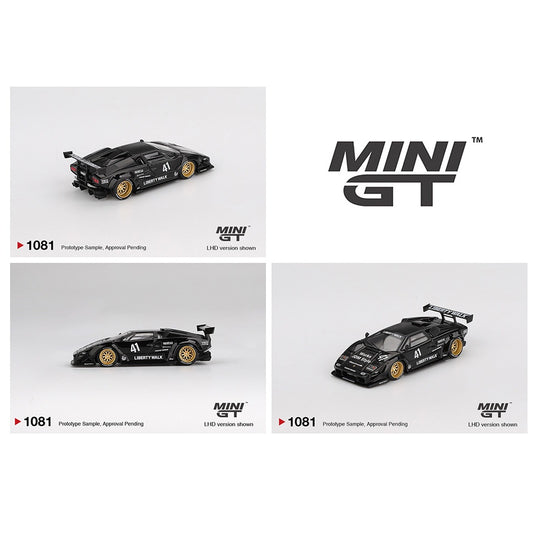 MINI GT 1/64 Lamborghini Countach LB-WORKS – Black MGT01081-BL