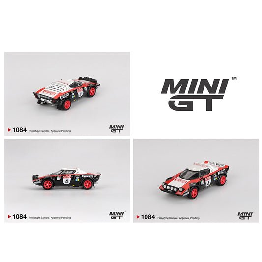 PREORDER MINI GT 1/64 Lancia Stratos HF #4 1978 Rally Sanremo Winner MGT01084-BL (Approx. Release Date : Q4 2025 subject to manufacturer's final decision)