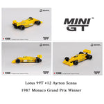 PREORDER MINI GT 1/64 Lotus 99T #12 Ayrton Senna 1987 Monaco Grand Prix Winner MGT01088-BL (Approx. Release Date : Q4 2025 subject to manufacturer's final decision)
