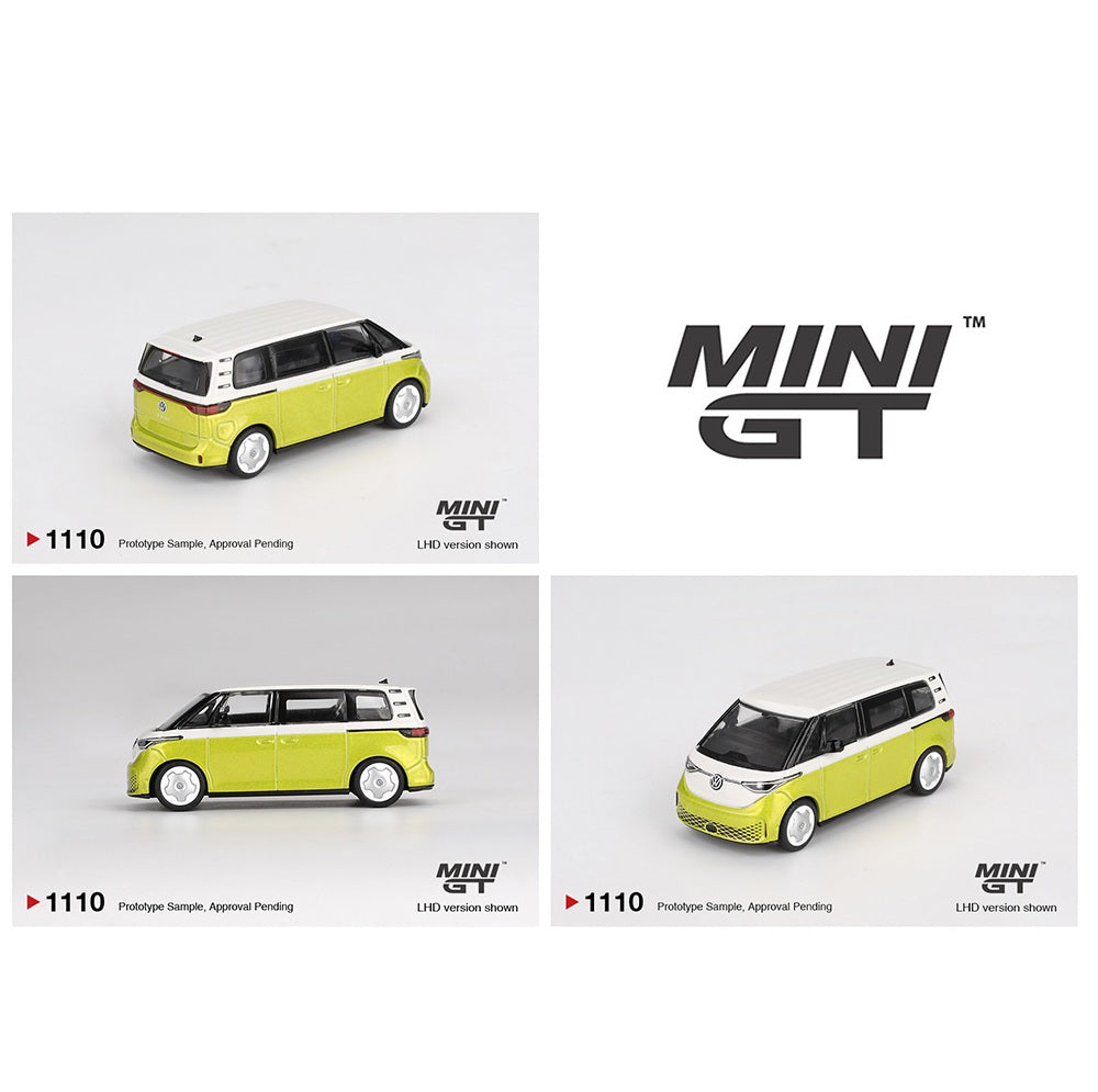 MINI GT 1/64 Volkswagen ID. Buzz – Candy White / Pomelo Yellow MGT01110-BL