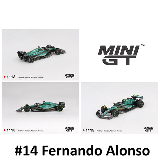 PREORDER MINI GT 1/64 Aston Martin AMR24 #14 Fernando Alonso 2024 F1 2024 Canadian GP MGT01113-BL (Approx. Release Date : Q4 2025 subject to manufacturer's final decision)
