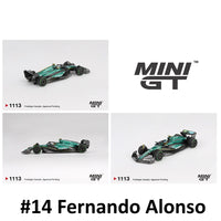 PREORDER MINI GT 1/64 Aston Martin AMR24 #14 Fernando Alonso 2024 F1 2024 Canadian GP MGT01113-BL (Approx. Release Date : Q4 2025 subject to manufacturer's final decision)