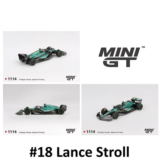 PREORDER MINI GT 1/64 Aston Martin AMR24 #18 Lance Stroll 2024 F1 2024 Canadian GP MGT01114-BL (Approx. Release Date : Q4 2025 subject to manufacturer's final decision)