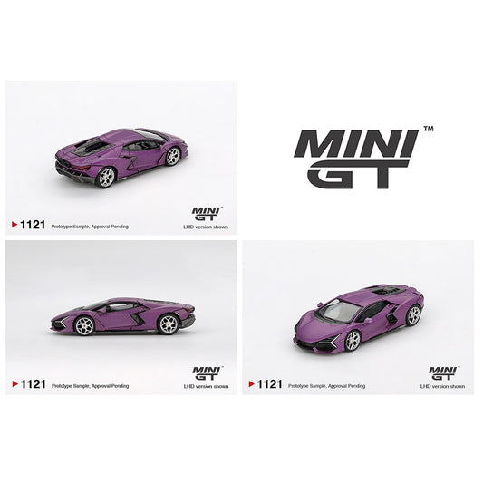 MINI GT 1/64 Lamborghini Revuelto Viola 30th – Matte Purple MGT01121-BL