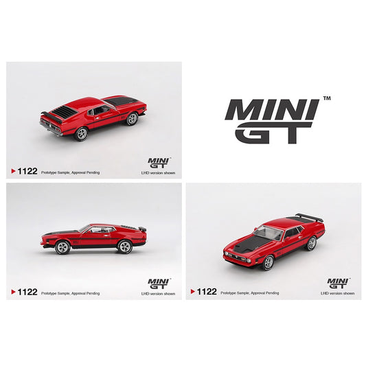PREORDER MINI GT 1/64 Ford Mustang Mach1 1971 – Race Red MGT01122-BL (Approx. Release Date : Q4 2025 subject to manufacturer's final decision)