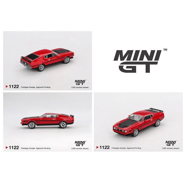 PREORDER MINI GT 1/64 Ford Mustang Mach1 1971 – Race Red MGT01122-BL (Approx. Release Date : Q4 2025 subject to manufacturer's final decision)