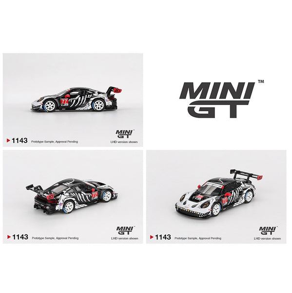 PREORDER MINI GT 1/64 Mini GT 1:64 Porsche 911 GT3 R #77 AO Racing 2025 IMSA Petit Le Mans MGT01143-BL (Approx. Release Date : Q4 2025 subject to manufacturer's final decision)