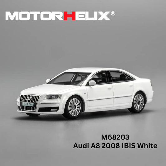 Motorhelix 1/64 Audi A8 2008 IBIS White M68203