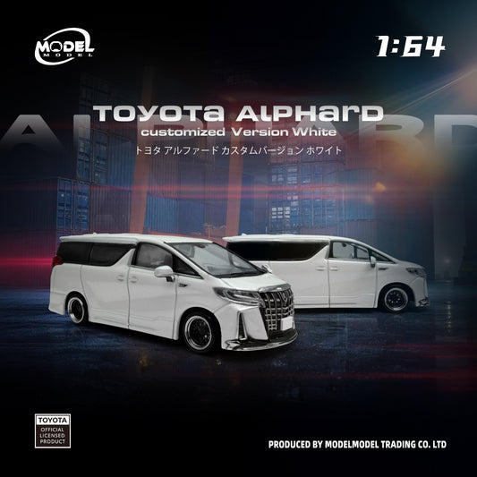PREORDER MODELMODEL 1/64 Toyota Alphard Customized Version White (BLISTER PACK) MM64-Alphard-002 (Approx. Release Date: Q2 2026 and subject to the manufacturer's final decision)