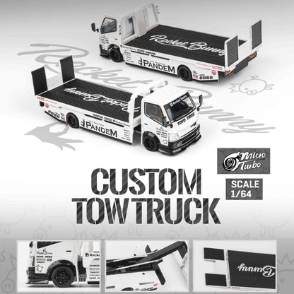 Micro Turbo 1/64 Custom Tow Truck Rocket Bunny - White MT6405A11