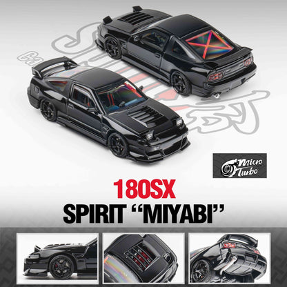 Micro Turbo 1/64 Custom 180SX MIYABI - Black MT6407A6