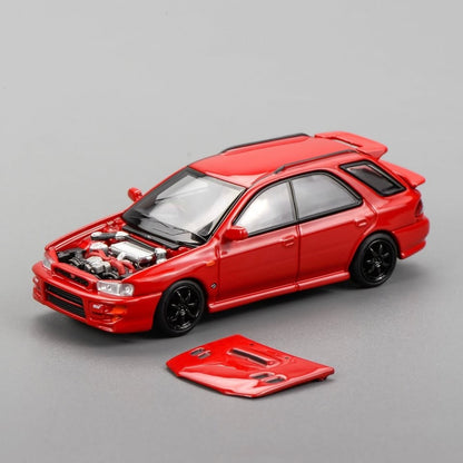 MOTORHELIX 1/64 SUBARU Impreza Wagon WRX STi Ver. VI Cherry Blossom Red M67106