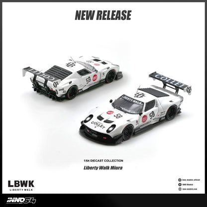 PREORDER INNO64 1/64 LB-Silhouette WORKS Miura GT IN64-LBMIURA-01 (Approx. Release Date : Q4 2026 subject to the manufacturer's final decision) **CHASE CARS ARE RAMDOMLY PACKED**