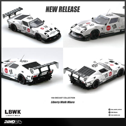 PREORDER INNO64 1/64 LB-Silhouette WORKS Miura GT IN64-LBMIURA-01 (Approx. Release Date : Q4 2026 subject to the manufacturer's final decision) **CHASE CARS ARE RAMDOMLY PACKED**