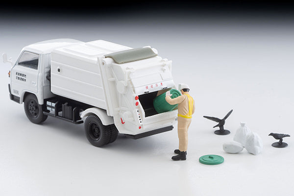TOMYTEC TLVN 1/64 Mitsubishi Fuso Canter Cleaning Truck (White) with Figure  LV-N343b