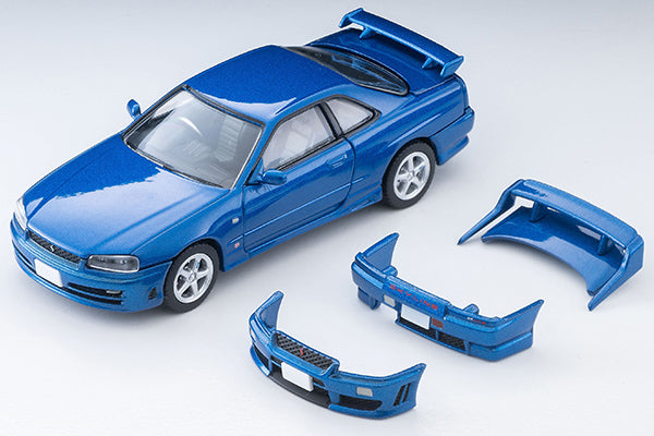 TOMYTEC TLVN 1/64 Nissan Skyline 2-door sports coupe 25GT TURBO with optional parts (blue) 2000 LV-N353b
