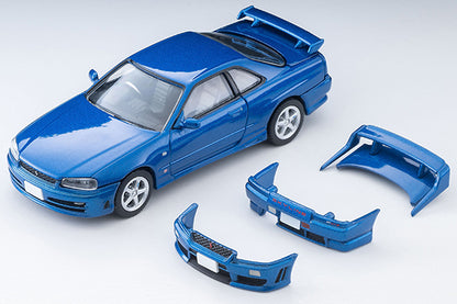 TOMYTEC TLVN 1/64 Nissan Skyline 2-door sports coupe 25GT TURBO with optional parts (blue) 2000 LV-N353b