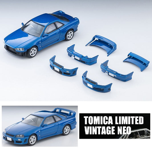 TOMYTEC TLVN 1/64 Nissan Skyline 2-door sports coupe 25GT TURBO with optional parts (blue) 2000 LV-N353b
