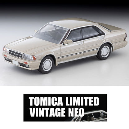 PREORDER TOMYTEC TLVN 1/64 Nissan Cedric HT V20 Twin Cam Turbo Gran Turismo SV (Yellowish Silver) 1989 LV-N368b (Approx. Release Date : JUNE 2026 subject to manufacturer's final decision)