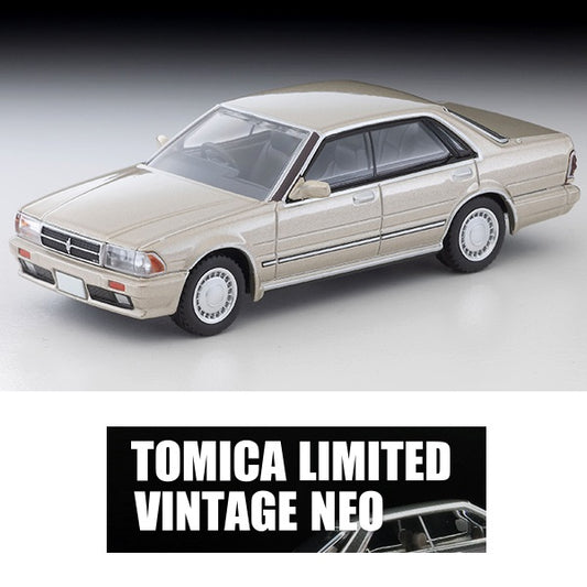 PREORDER TOMYTEC TLVN 1/64 Nissan Cedric HT V20 Twin Cam Turbo Gran Turismo SV (Yellowish Silver) 1989 LV-N368b (Approx. Release Date : JUNE 2026 subject to manufacturer's final decision)