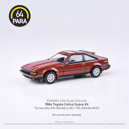 PARA64 1/64 1984 Toyota A60 Celica XX / Celica Supra Terracotta LHD PA-55446