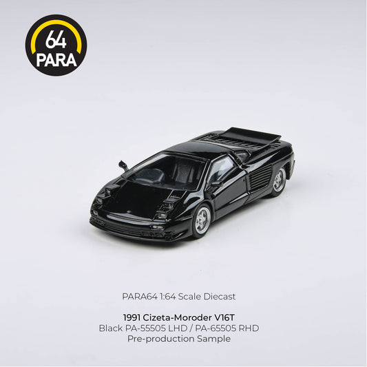 PARA64 1/64 1991 Cizeta-Moroder V16T Black - Pop up lights LHD PA-55505