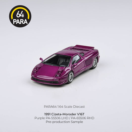 PARA64 1/64 1991 Cizeta-Moroder V16T Purple - Pop up lights LHD PA-55506