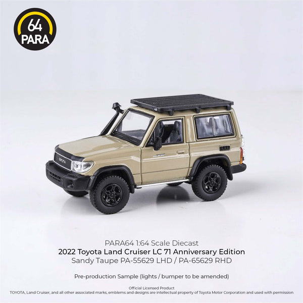 PREORDER PARA64 1/64 Toyota Land Cruiser 71 Sandy Taupe Anniversary Edition LHD PA-55568 (Approx. Release Date : Q4 2025 subject to manufacturer's final decision)